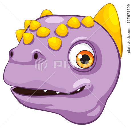 Cute Purple Dinosaur Illustration Cute Purple Dinosaur Illustration 115675899