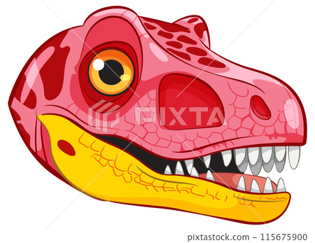 Colorful Dinosaur Head Illustration Colorful Dinosaur Head Illustration 115675900