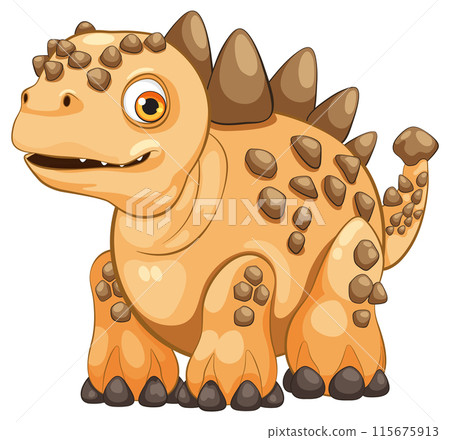 Cute Cartoon Dinosaur Illustration Cute Cartoon Dinosaur Illustration 115675913