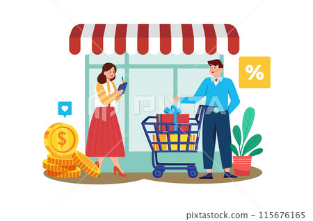 Affiliate marketer creating SEO-friendly content to promote products. 115676165