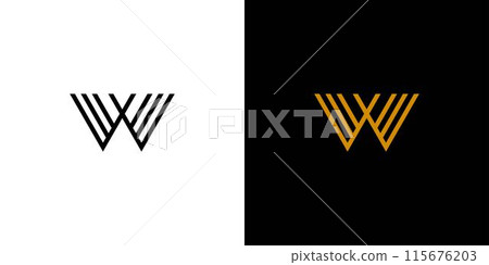 Modern and unique W logo design 115676203