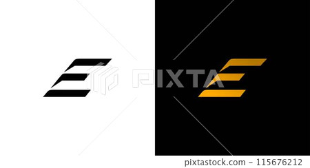 modern and strong letter E initials logo design modern and strong letter E initials logo design 115676212