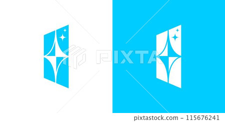 The window cleaning logo design is unique and modern The window cleaning logo design is unique and modern 115676241
