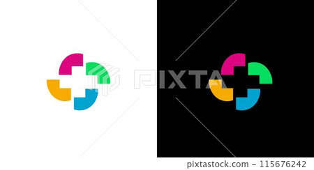 Unique and colorful Plus logo design Unique and colorful Plus logo design 115676242