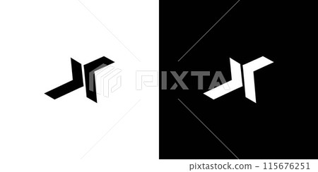 Modern and unique Jr logo design 115676251