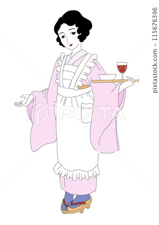 Woman in a kimono: Taisho Romance Woman in a kimono: Taisho Romance 115676396
