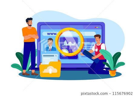 SEO specialists use search engine optimization techniques to increase a company's online visibility. 115676902