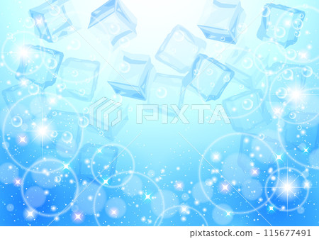 冰，閃光，背景，可愛，插圖，藍色 115677491