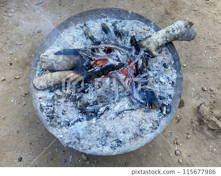 Outdoor fireplace Outdoor fireplace 115677986