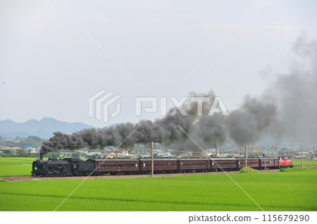 Shinetsu Main Line Annaka-Isobe JR East C61-20 + old passenger car + DD51-842 SL Retro Usui Shinetsu Main Line Annaka-Isobe JR East C61-20 + old passenger car + DD51-842 SL Retro Usui 115679290