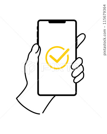 Hand holding smartphone 02 Hand holding smartphone 02 115679364