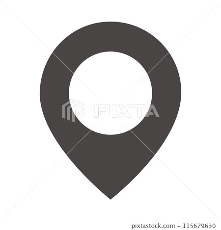 Destination Map minimal Marker icon, Pin symbol, Location icon isolated on white background. Simple locator pointer 115679630