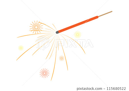 Red hand-held fireworks 115680522