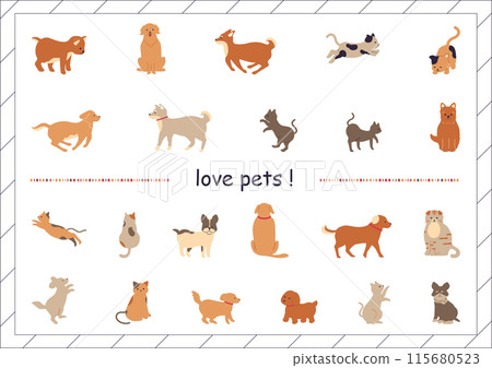 寵物插畫素材合集 115680523