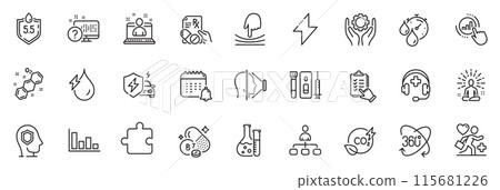 Icons pack as Medical support, Calendar and Chemistry lab line icons for app include Elastic, Patient, Puzzle outline thin icon web set. Chemical formula, Yoga, Management pictogram. Blood. Vector Icons pack as Medical support, Calendar and Chemistry lab line icons for app include Elastic, Patient, Puzzle outline thin icon web set. Chemical formula, Yoga, Management pictogram. Blood. Vector 115681226