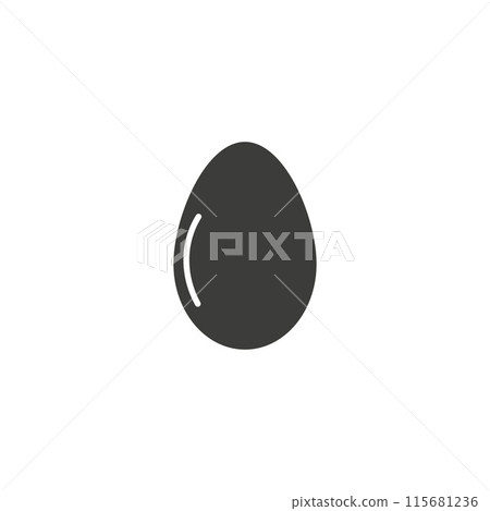 Illustration of a black egg isolated with on a white background. Ideal for decoration of Easter holidays, cards, prints, designer packaging, menus, cookbooks etc. eps10 Illustration of a black egg isolated with on a white background. Ideal for decoration of Easter holidays, cards, prints, designer packaging, menus, cookbooks etc. eps10 115681236