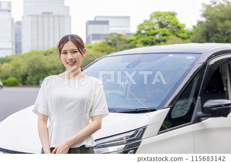 Young woman driving 115683142