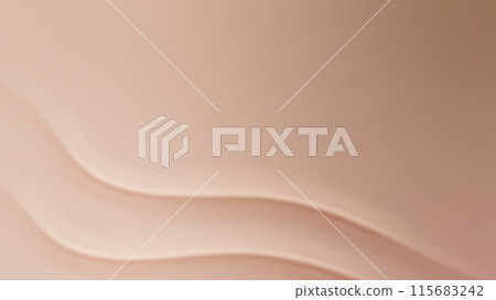 Nude gradient. Pastel nude background with soft wave, modern vector gradient design. 115683242