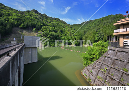 Yofuto Dam (Okuyama Shikisai Lake) Santocho, Asago City, Hyogo Prefecture 115683258