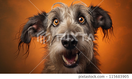 Dog breed irish wolfhound portrait in studio Dog breed irish wolfhound portrait in studio 115683905