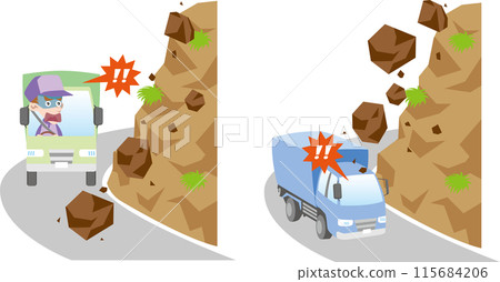 Traffic Safety (Natural disasters (disasters) on roads, cliff collapses, landslides, truck drivers) 115684206