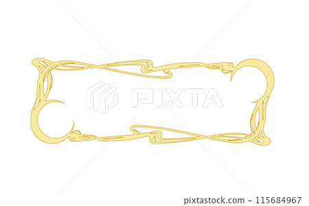 新藝術風格的月亮框架。金色風格。 115684967