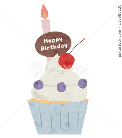 Cute watercolor illustration of a birthday cake Cute watercolor illustration of a birthday cake 115685126