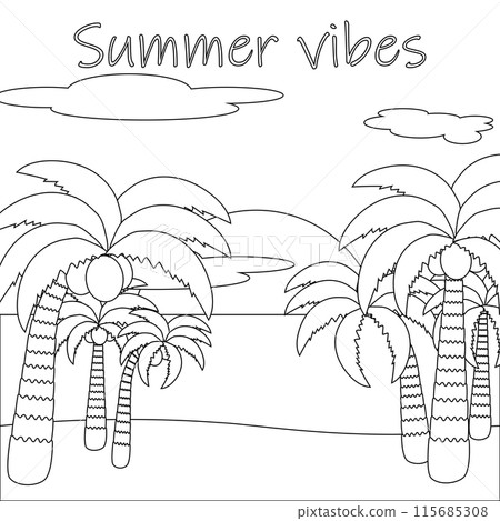 Summertime Vibes Coloring Page Summertime Vibes Coloring Page 115685308