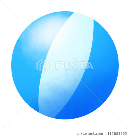 Simple blue beach ball illustration Simple blue beach ball illustration 115685565