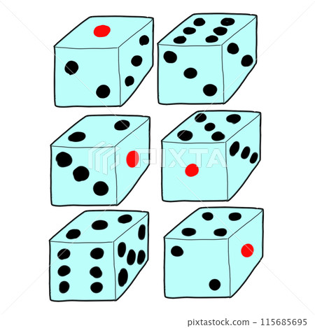 Random dice illustration Random dice illustration 115685695