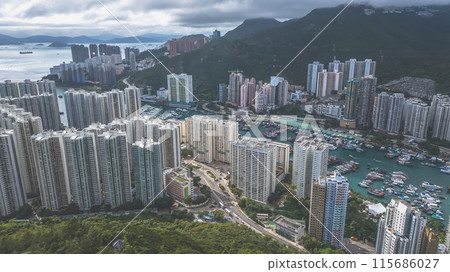 June 11 2024 the Aberdeen And Ap Lei Chau district of Hong Kong June 11 2024 the Aberdeen And Ap Lei Chau district of Hong Kong 115686027