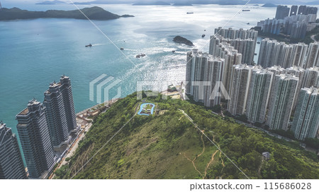 June 11 2024 the Aberdeen And Ap Lei Chau district of Hong Kong June 11 2024 the Aberdeen And Ap Lei Chau district of Hong Kong 115686028
