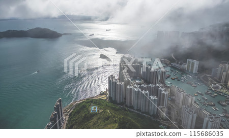 June 11 2024 the Aberdeen And Ap Lei Chau district of Hong Kong June 11 2024 the Aberdeen And Ap Lei Chau district of Hong Kong 115686035
