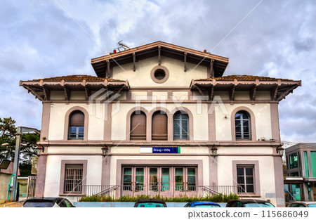 Orsay-Ville commuter train station in Orsay near Paris, France 115686049