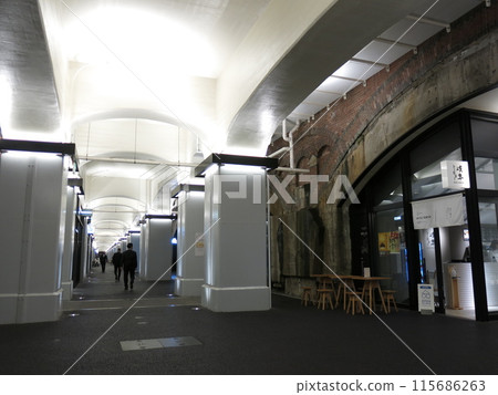 Hibiya OKUROJI (near Gifu Tokyo) makes use of its brick arches Hibiya OKUROJI (near Gifu Tokyo) makes use of its brick arches 115686263
