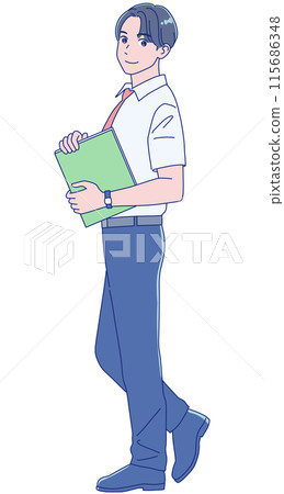 男學生拿著書微笑 男學生拿著書微笑 115686348