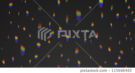 Rainbow prism flare transparent seamless bg Rainbow prism flare transparent seamless bg 115686485