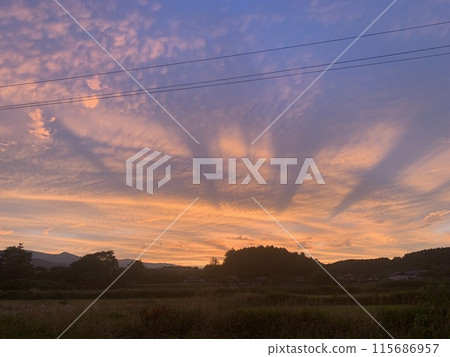 在夕陽下沾染的天空 115686957