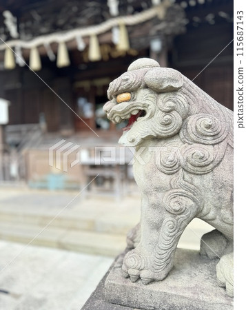 Komainu at the shrine Komainu at the shrine 115687143