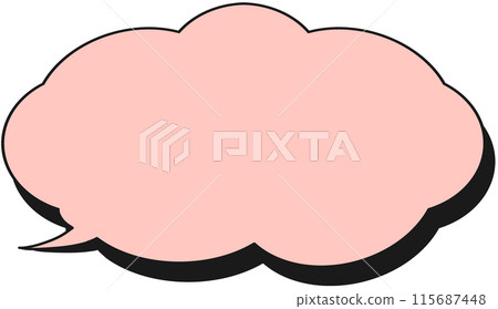 帶簡單陰影的雲語音氣泡 115687448
