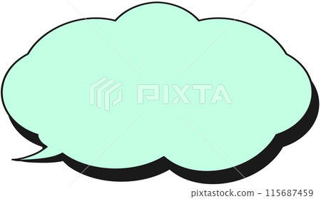 帶簡單陰影的雲語音氣泡 帶簡單陰影的雲語音氣泡 115687459