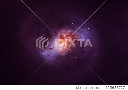 Beautiful red space. Elements of this image furnished by NASA 115687727