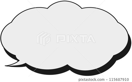 簡單的陰影雲形語音氣泡標籤 簡單的陰影雲形語音氣泡標籤 115687910