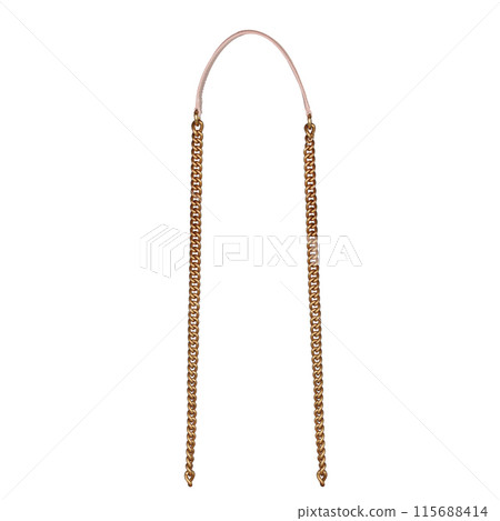 Gold Chain Bag Strap Isolated 115688414