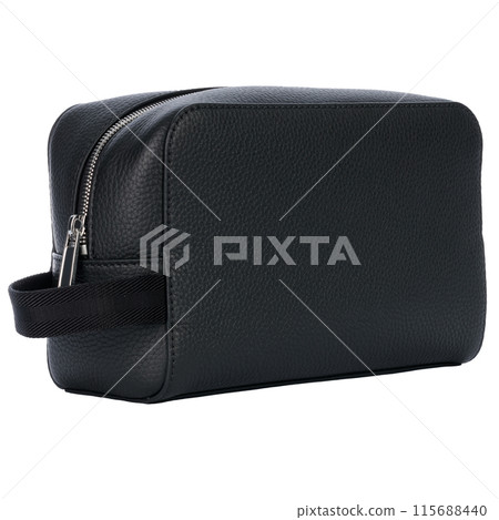 Black Leather Men's Toiletry Bag 115688440