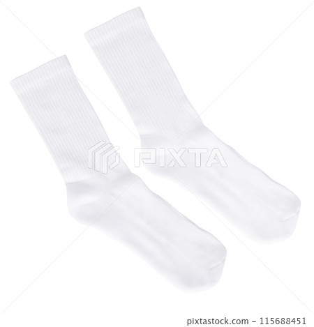 Pair of White Socks Top View 115688451