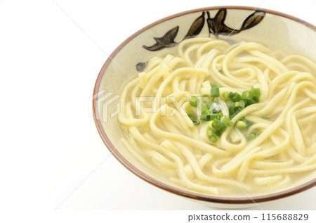 Okinawa soba noodles without toppings Okinawa soba noodles without toppings 115688829