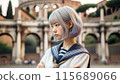 古代與未來的交會：站在羅馬的未來女孩 115689066