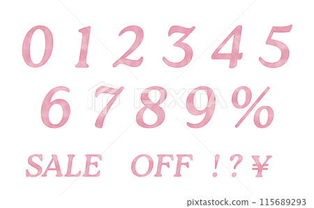 向量水彩觸摸數位素材粉色 115689293