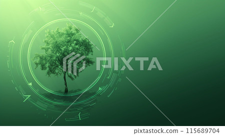 受生態啟發的綠色背景 115689704